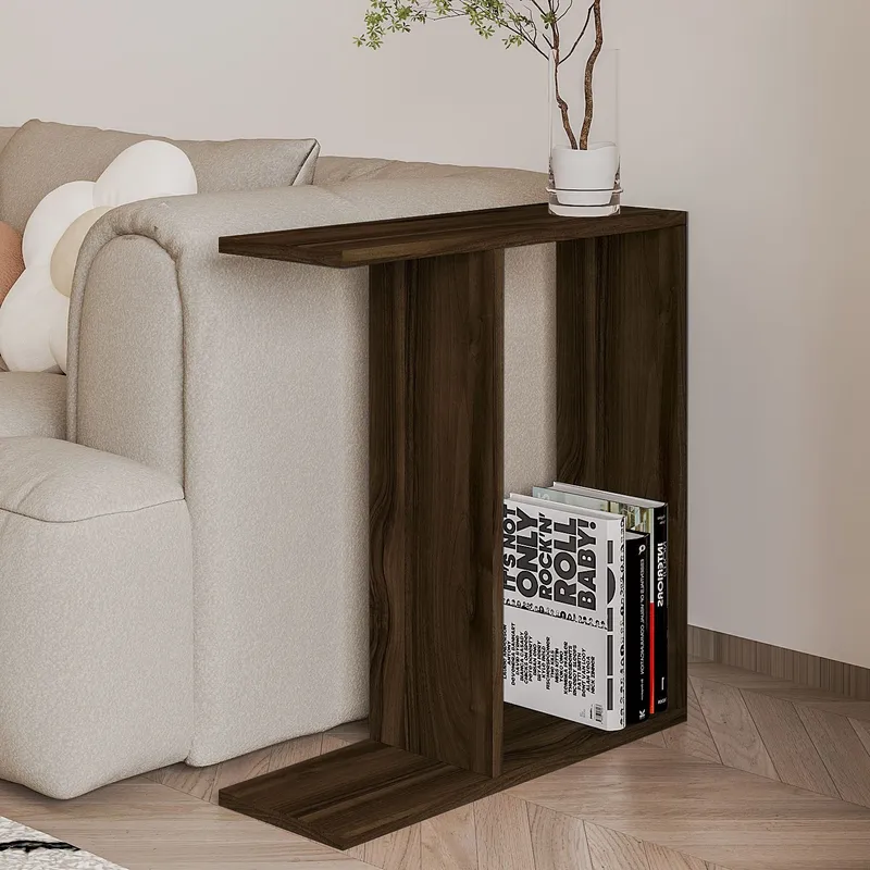 Bingdi Sidebord 60x60x60 cm - Valnøtt - Møbler - Bord - Avlastningsbord - Lampebord & sidebord