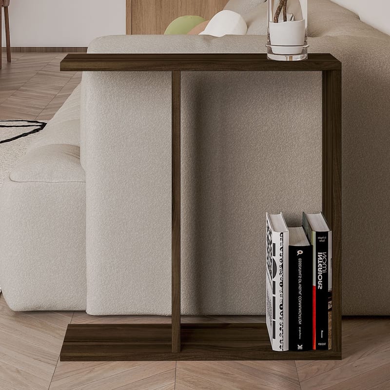 Bingdi Sidebord 60x60x60 cm - Valnøtt - Møbler - Bord - Avlastningsbord - Lampebord & sidebord