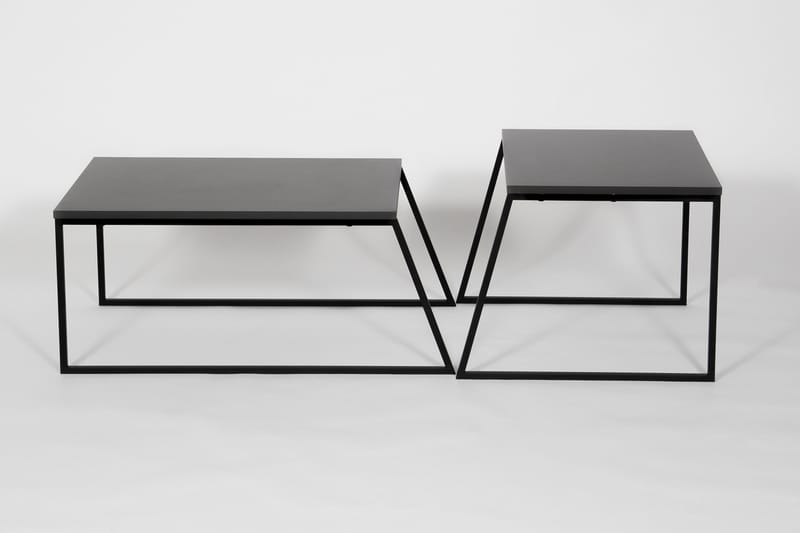 BodSjø Settbord 88 cm 2 Bord - Grå/Svart - Sofabord - Settbord