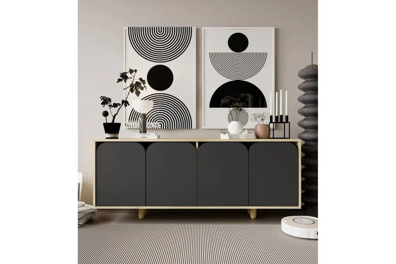 Bohem Konsollbord 180x150 cm - Brun/Antrasitt - Møbler - Bord - Avlastningsbord - Gangbord