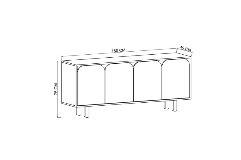 Bohem Konsollbord 180x180 cm - Brun - Møbler - Bord - Avlastningsbord - Gangbord