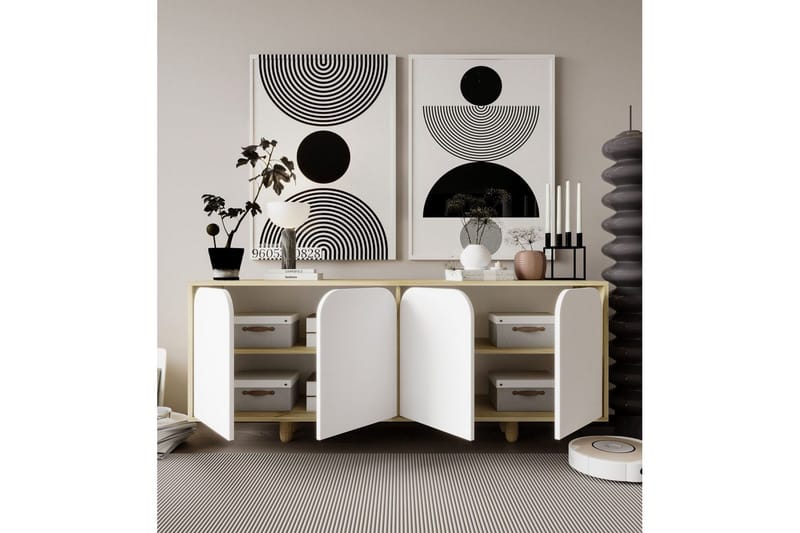 Bohem Konsollbord 180x180 cm - Brun/Hvit - Møbler - Bord - Avlastningsbord - Gangbord