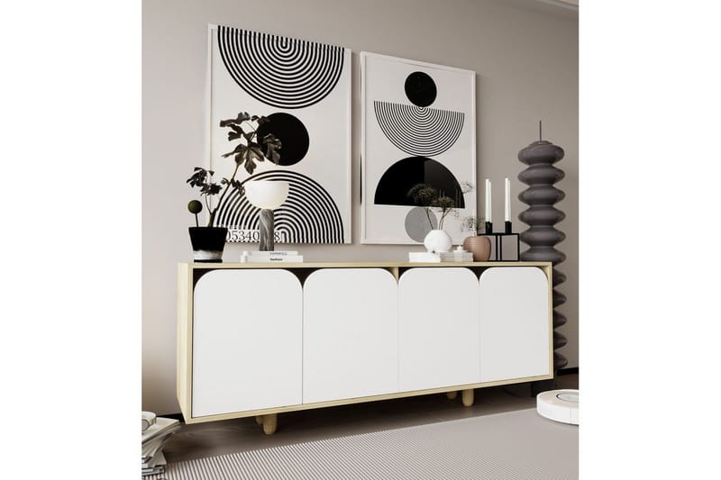 Bohem Konsollbord 180x180 cm - Brun/Hvit - Møbler - Bord - Avlastningsbord - Gangbord