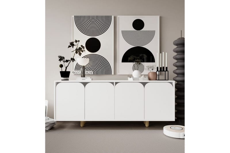 Bohem Konsollbord 180x180 cm - Hvit - Møbler - Bord - Avlastningsbord - Gangbord