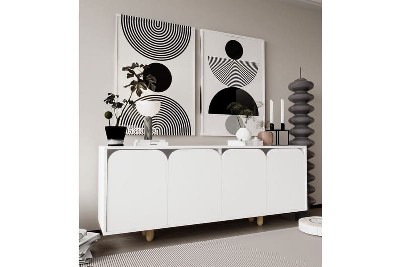 Bohem Konsollbord 180x180 cm - Hvit - Møbler - Bord - Avlastningsbord - Gangbord