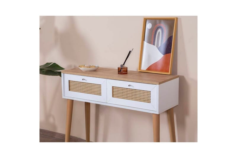 Bohem Sidebord 95 cm - Hvit/Lysfarget tre - Møbler - Bord - Avlastningsbord - Lampebord & sidebord