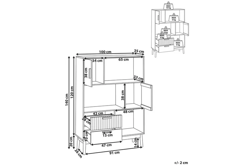 Bokhylle Lynwood - Oppbevaring - Hyller - Bokhylle