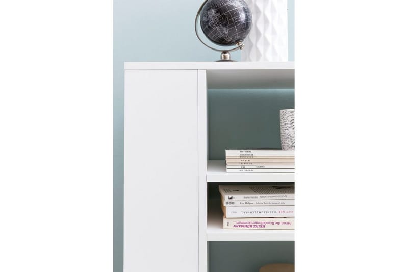 Bokhylle Wohnling mobil, moderne og enkel med forskjellige oppbevaringsrom Hvit - Hvit - Oppbevaring - Hyller - Hylleplan & hyllekonsoll