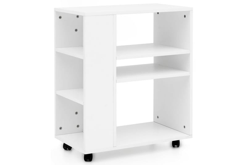 Bokhylle Wohnling mobil, moderne og enkel med forskjellige oppbevaringsrom Hvit - Hvit - Møbler - Bord - Avlastningsbord - Gangbord