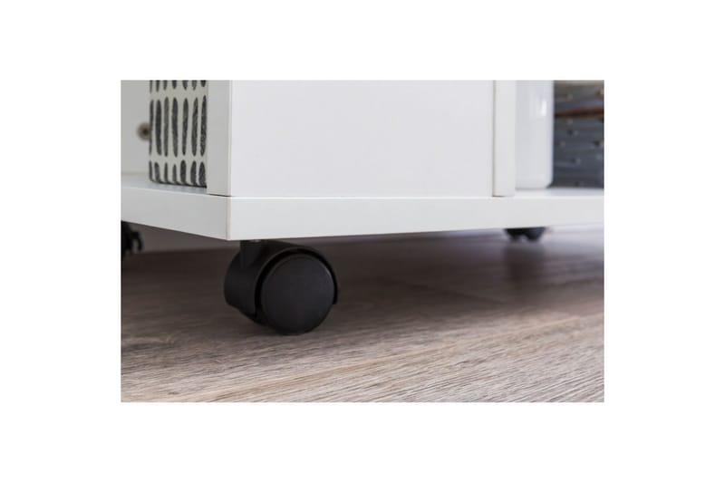 Bokhylle Wohnling mobil, moderne og enkel med forskjellige oppbevaringsrom Hvit - Hvit - Møbler - Bord - Avlastningsbord - Gangbord