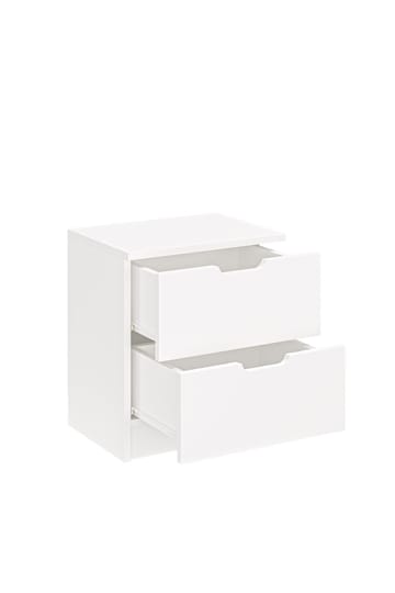 Boran Nattbord 45 cm med Oppbevaring i Laminatplate - Hvit - Møbler - Bord - Avlastningsbord - Sengebord & nattbord