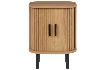 Bradley Nattbord 40 cm i Tre med Eikeutseende og Oppbevaring - Lysebrun - Møbler - Bord - Avlastningsbord - Sengebord & nattbord
