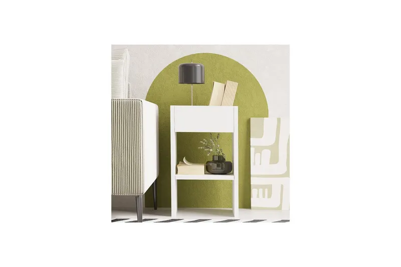 Brendale Sidebord 30 cm - Hvit - Møbler - Bord - Avlastningsbord - Lampebord & sidebord