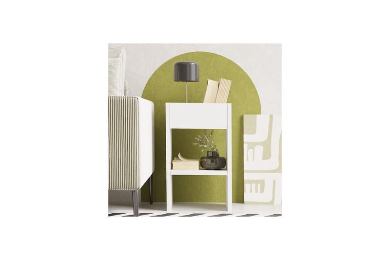 Brendale Sidebord 30 cm - Hvit - Møbler - Bord - Avlastningsbord - Lampebord & sidebord