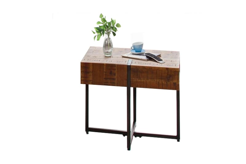 Andrej Sidebord - Akasie Brun/Metall - Møbler - Bord - Avlastningsbord - Brettbord og småbord