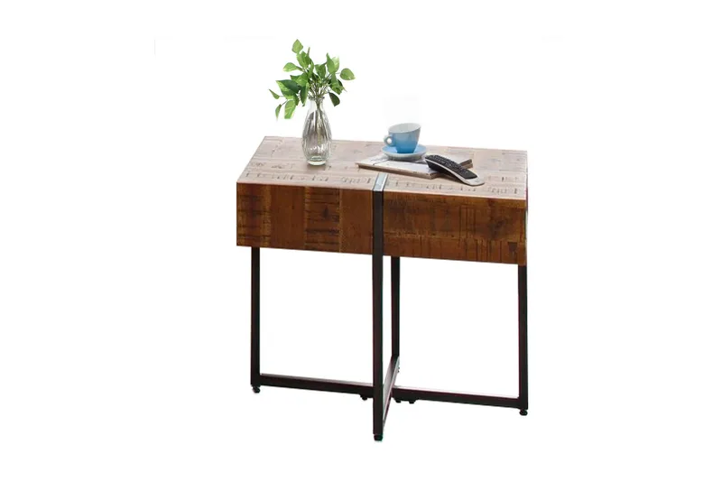 Andrej Sidebord - Akasie Brun/Metall - Møbler - Bord - Avlastningsbord - Brettbord og småbord