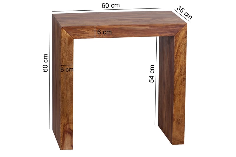 Bombard Avlastningsbord 60 cm - Brun - Møbler - Bord - Avlastningsbord - Brettbord og småbord