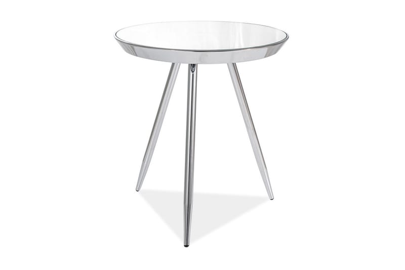 Boraxa Sidebord 41 cm Rundt - Glass/Sølv - Lampebord & sidebord - Brettbord og småbord