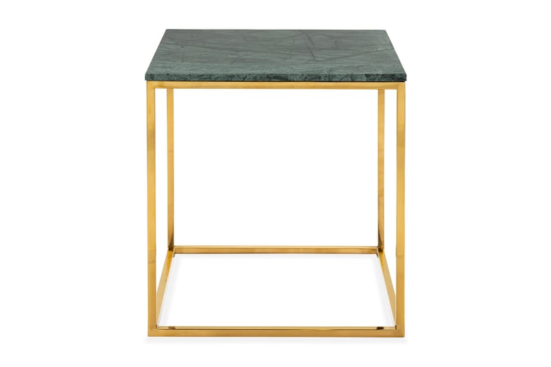 Carrie Sidebord 50 cm Marmor - Grønn/Messing - Lampebord & sidebord - Brettbord og småbord