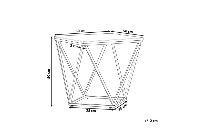 Charmlee Avlastningsbord 50 cm - Svart / Gull - Møbler - Bord - Avlastningsbord - Brettbord og småbord