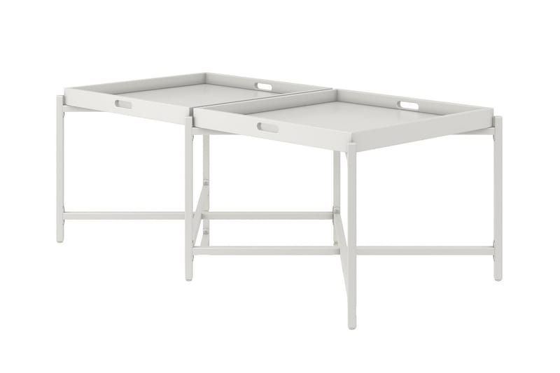 Coco Brettbord 121 cm Hvit - CosmoLiving - Møbler - Bord - Avlastningsbord - Brettbord og småbord