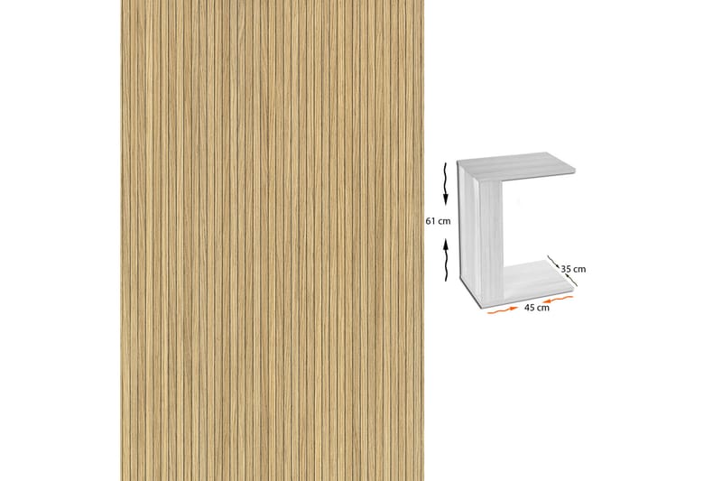 Comfortale Sidebord - Lysebrun - Møbler - Bord - Avlastningsbord - Brettbord og småbord