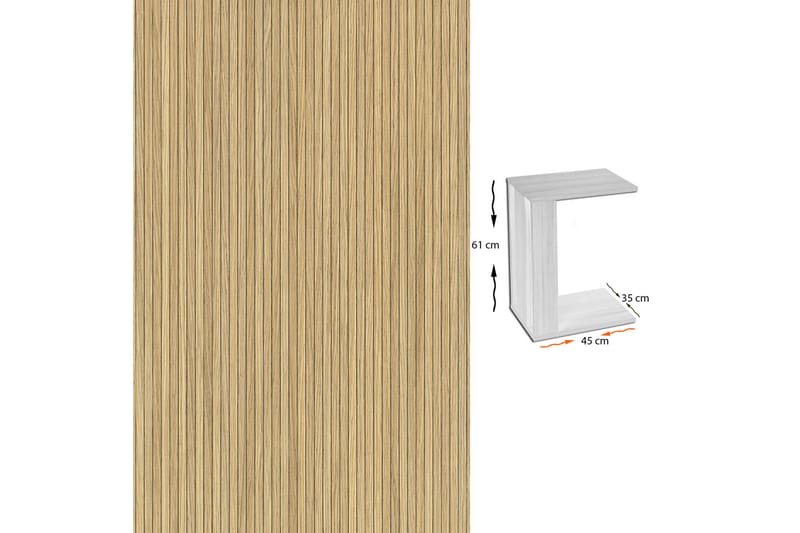 Comfortale Sidebord - Lysebrun - Lampebord & sidebord - Brettbord og småbord