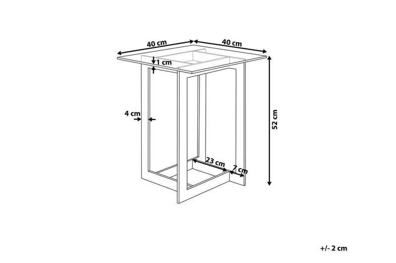 Crystal Avlastningsbord 40 cm - Gull - Lampebord & sidebord - Brettbord og småbord
