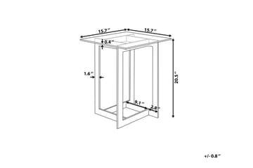 Crystal Avlastningsbord 40 cm - Sølv - Møbler - Bord - Avlastningsbord - Brettbord og småbord
