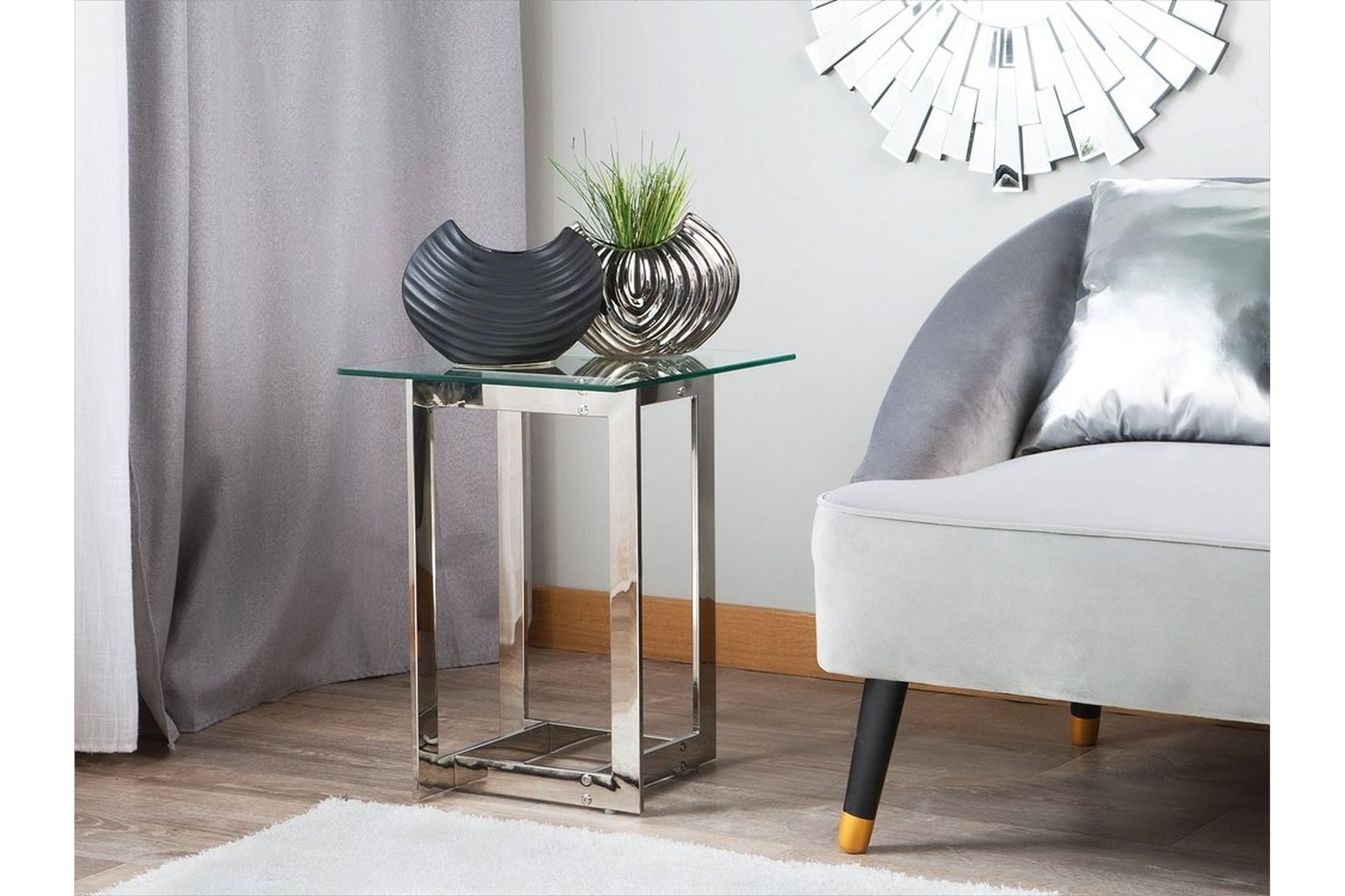 Crystal Avlastningsbord 40 cm - Sølv - Møbler - Bord - Avlastningsbord - Brettbord og småbord