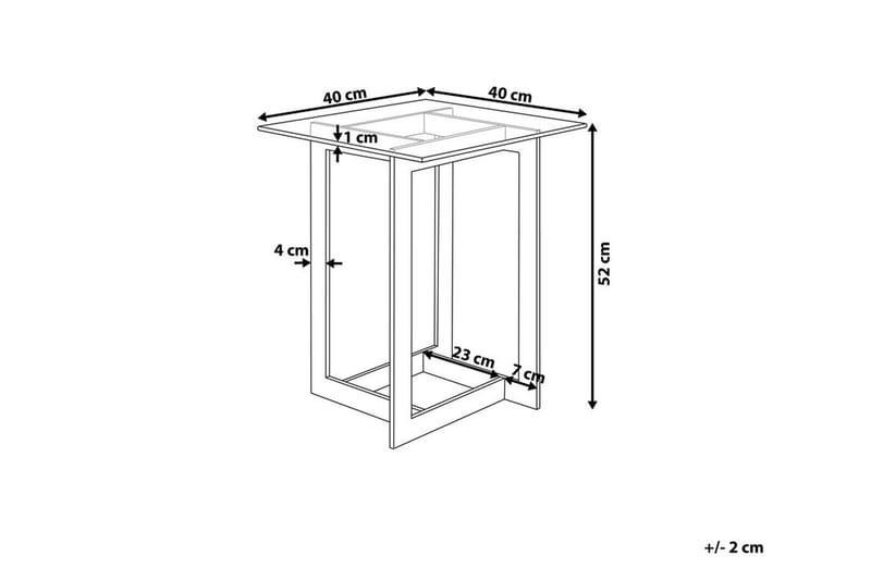Crystal Avlastningsbord 40 cm - Sølv - Møbler - Bord - Avlastningsbord - Brettbord og småbord