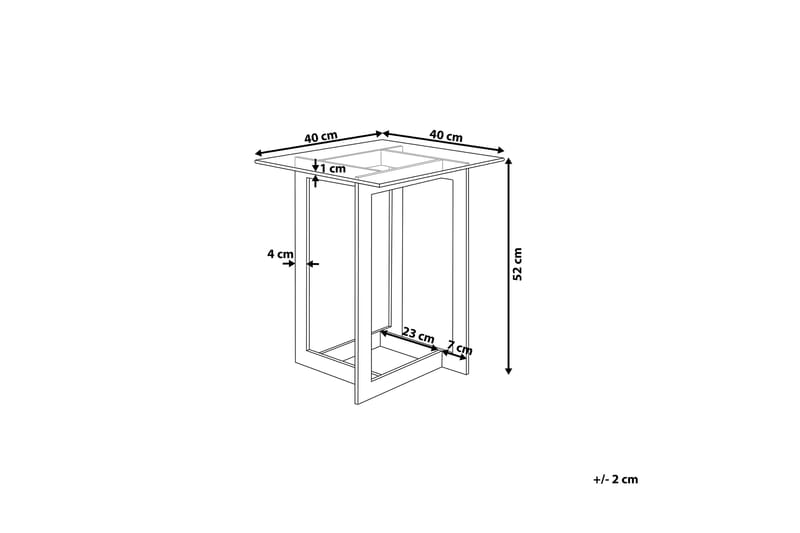 Crystal Avlastningsbord 40 cm - Sølv - Møbler - Bord - Avlastningsbord - Brettbord og småbord