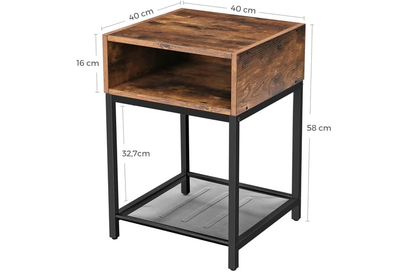 Divos Nattbord - Brun - Møbler - Bord - Avlastningsbord - Brettbord og småbord