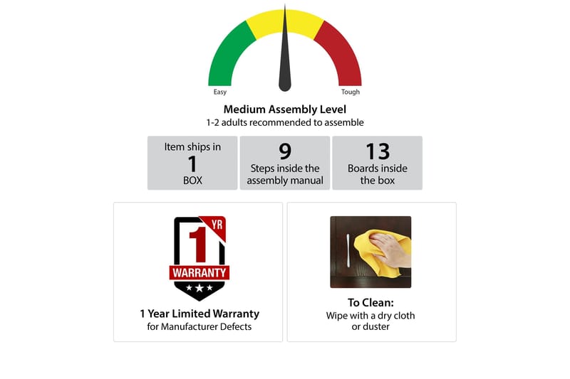 Fairmont Sidebord 56 cm Svart - Dorel Home - Møbler - Bord - Avlastningsbord - Brettbord og småbord