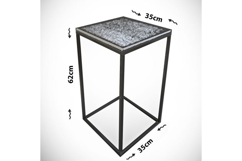 Falan Avlastningsbord 35 cm - Hvit/Svart - Lampebord & sidebord - Brettbord og småbord