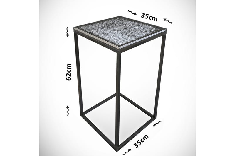 Falan Avlastningsbord 35 cm - Hvit/Svart - Møbler - Bord - Avlastningsbord - Brettbord og småbord
