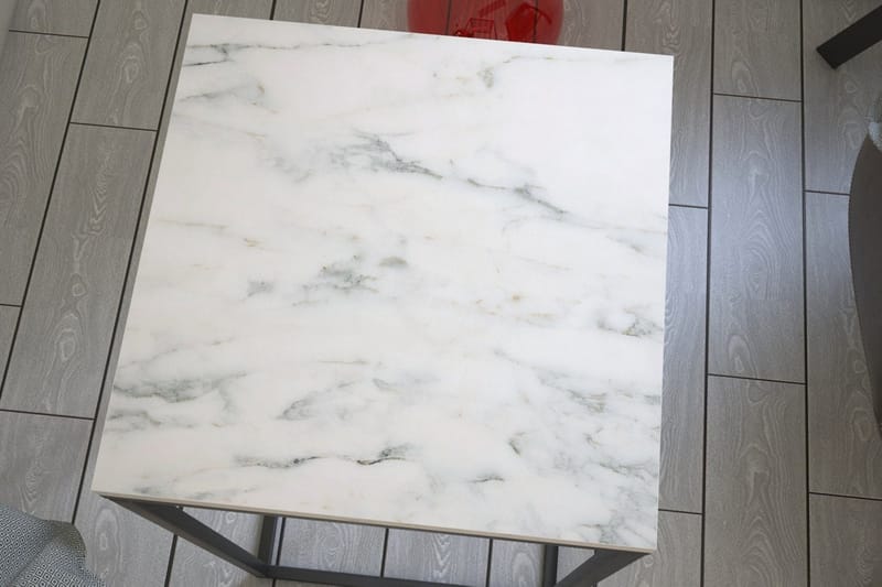 Falan Avlastningsbord 35 cm - Hvit/Svart - Møbler - Bord - Avlastningsbord - Brettbord og småbord
