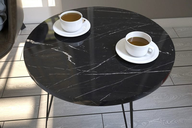 Falan Avlastningsbord 40 cm - Svart/Hvit - Møbler - Bord - Avlastningsbord - Brettbord og småbord