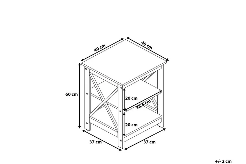 Foster Avlastningsbord 40 cm - Hvit - Møbler - Bord - Avlastningsbord - Brettbord og småbord