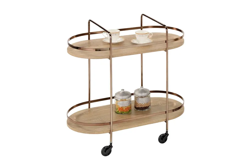 Genova Serveringsbord 80x42x80 cm Lysebrun - Møbler - Bord - Avlastningsbord - Brettbord og småbord