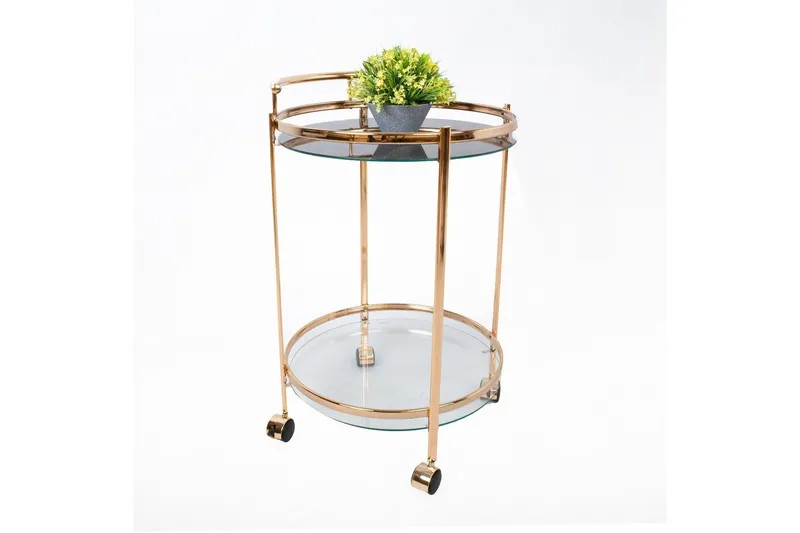 Genova Serveringsbord 80x42x80 cm Lysebrun - Møbler - Bord - Avlastningsbord - Brettbord og småbord