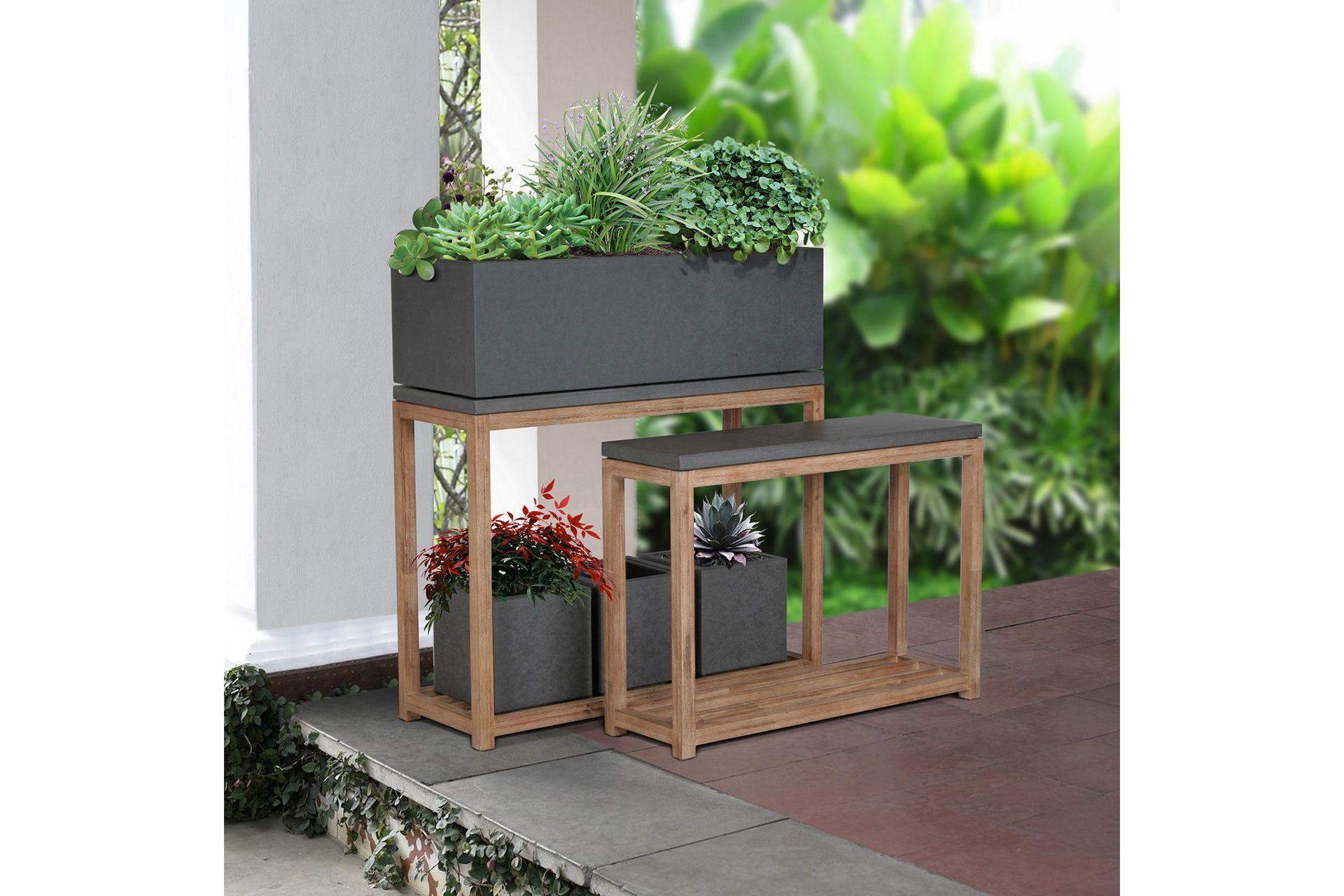 Hylle SANDSTONE 955x345xH75cm grå - Møbler - Bord - Avlastningsbord - Brettbord og småbord