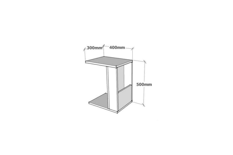 Ichpair Sidebord 30 cm - Antrasitt - Møbler - Bord - Avlastningsbord - Brettbord og småbord