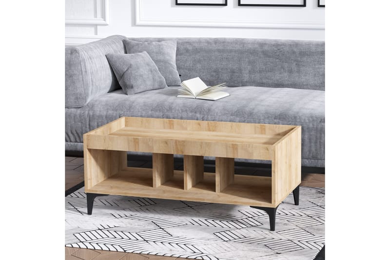 Kamulu Brettbord 100 cm - Natur / Svart - Møbler - Bord - Avlastningsbord - Brettbord og småbord