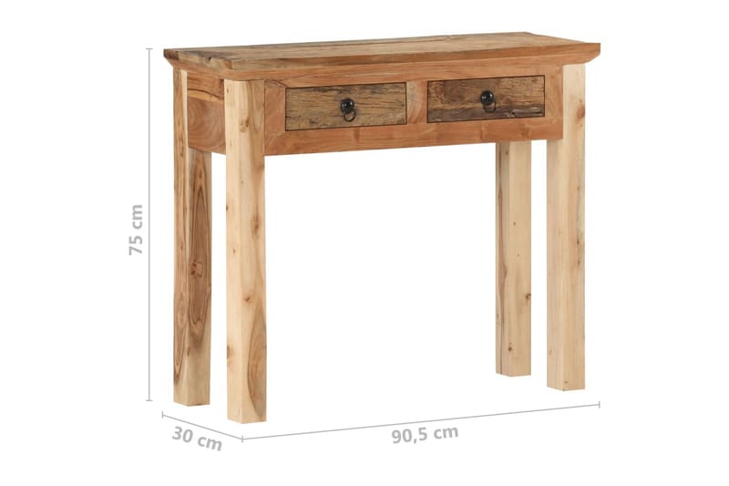 Konsollbord 90,5x30x75 cm heltre akasie og gjenvunnet tre - Brun - Møbler - Bord - Avlastningsbord - Brettbord og småbord
