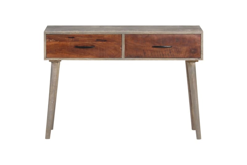 Konsollbord grå 110x35x75 cm grov heltre mango - Grå - Lampebord & sidebord - Brettbord og småbord