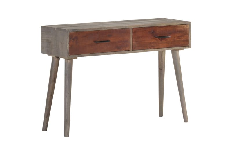 Konsollbord grå 110x35x75 cm grov heltre mango - Grå - Lampebord & sidebord - Brettbord og småbord