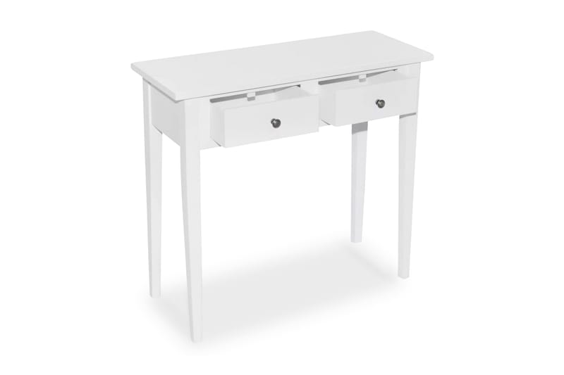 Konsollbord med to skuffer hvit - Hvit - Lampebord & sidebord - Brettbord og småbord