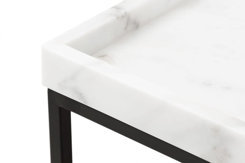 Kungshult Sidebord 60 cm - Hvit/Svart - Lampebord & sidebord - Brettbord og småbord