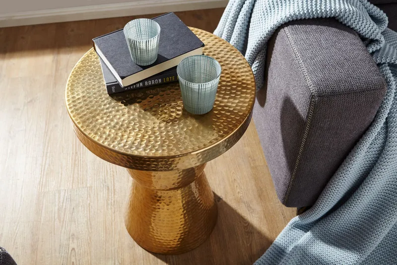 Leshun Avlastningsbord 43 cm - Gull - Møbler - Bord - Avlastningsbord - Brettbord og småbord